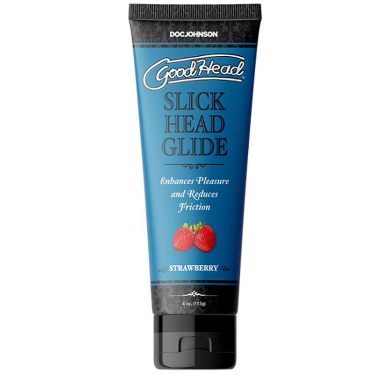 GoodHead Slick Head Glide Strawberry 4 oz/113g water-based glide for intimate essentials enhancing pleasure.
