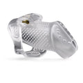 Brutus Airmesh chastity cage designed for comfort with ventilation holes and included cock rings for secure fit.