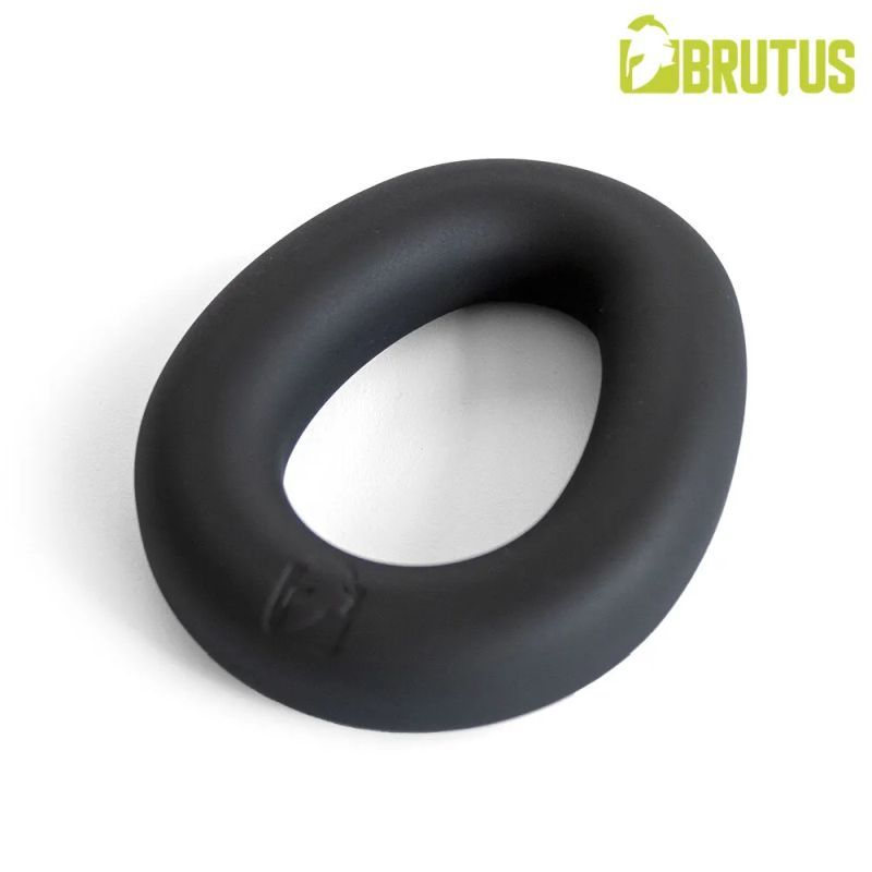 Brutus Hypersoft Silicone Ergo Cockring, an ergonomic black silicone cockring for enhanced performance and comfort.