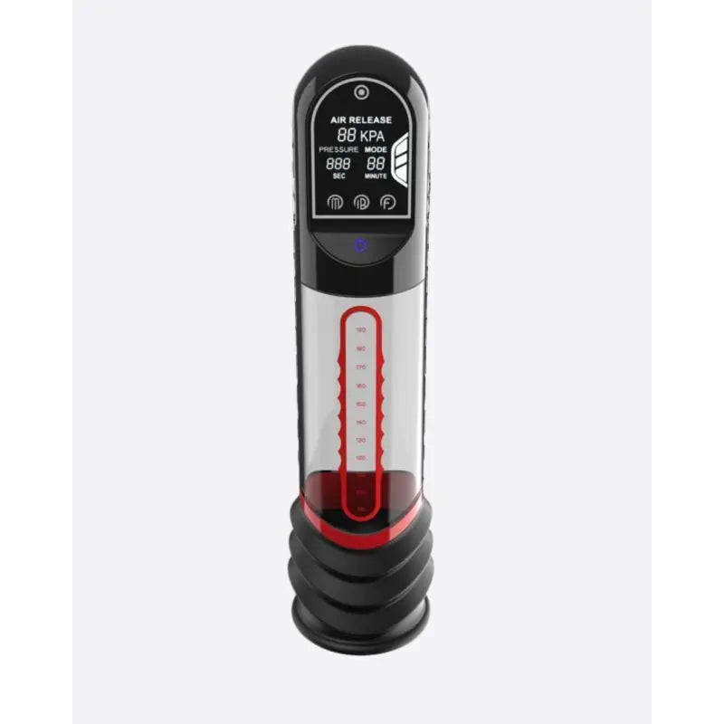 Affordable quality ISP90 Curve Infrared Automatic LCD Penis Pump Red  from Peak Performa by Discreet Intimate Essentials with Discreet Delivery 