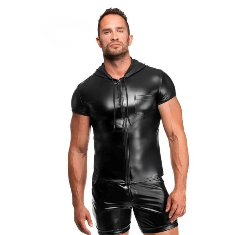 Affordable quality Vexen Hooded T Shirt  from Noir by Discreet Intimate Essentials with Discreet Delivery 