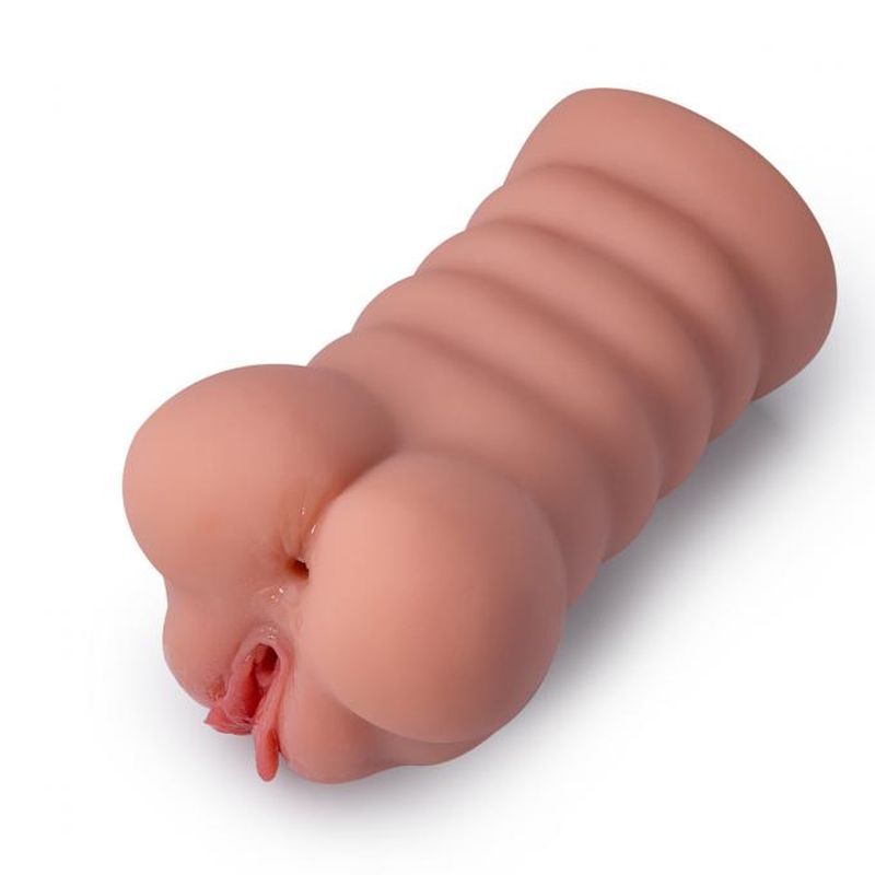 Ramar realistic vibrating masturbator showcasing its lifelike openings and textured design for enhanced sensation.
