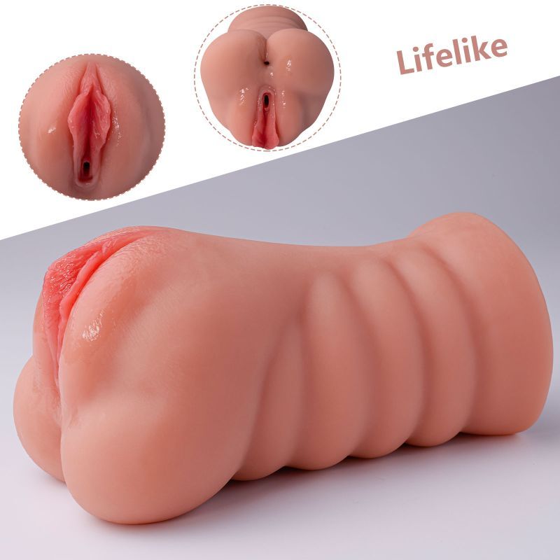 Ramar Realistic Vibrating Anal Vaginal Masturbator with lifelike openings for enhanced sensation and pleasure.