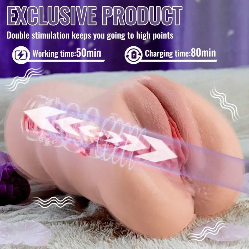 Sora App Controlled Thrusting Vibrating Realistic Vaginal Masturbator XISE Discreet Intimate Essentials.
