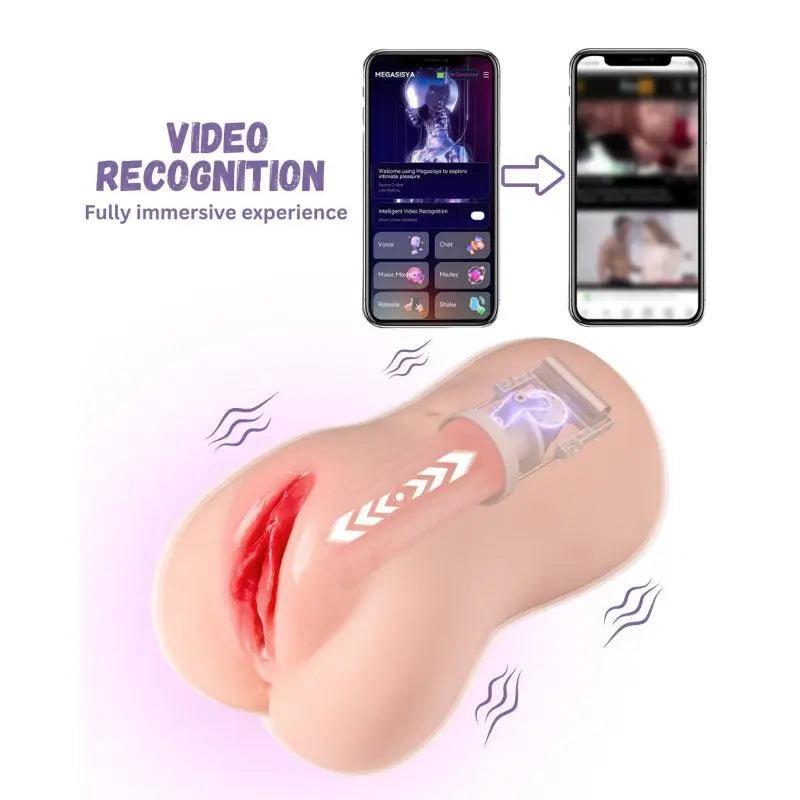 Eliza App Controlled Thrusting Vibrating Realistic Vaginal Masturbator XISE Discreet Intimate Essentials.