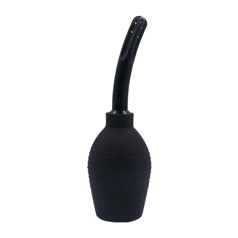 Silicone anal douche 310ml with soft squeezable bulb and hydrodynamic nozzle for optimal rinse effect.