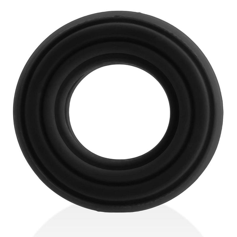 Roto Grooved Gripper Ribbed Cockring Black by Hunkyjunk from Discreet Intimate Essentials for  Adult Toys, quality products at discount affordable prices.