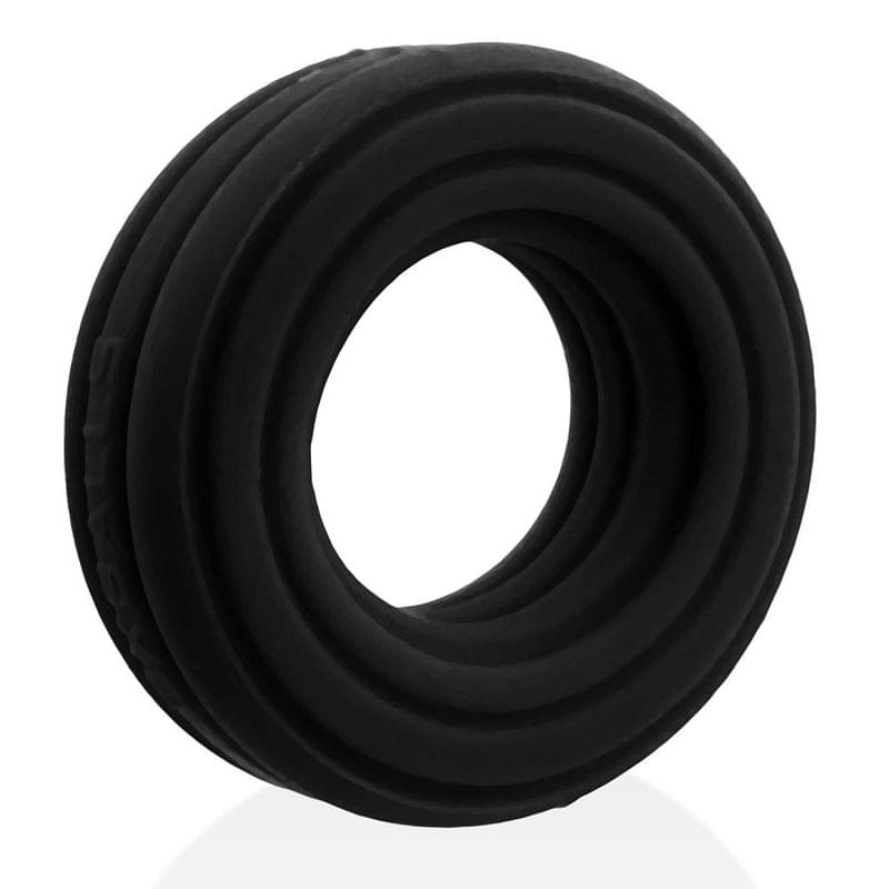 Roto Grooved Gripper Ribbed Cockring Black by Hunkyjunk from Discreet Intimate Essentials for  Adult Toys, quality products at discount affordable prices.