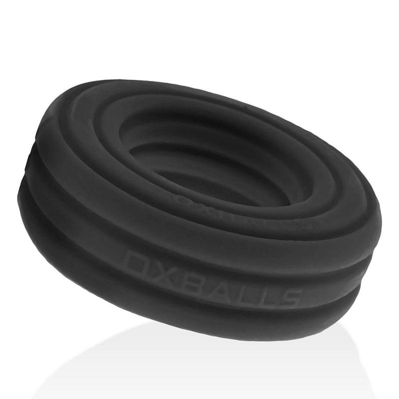 Roto Grooved Gripper Ribbed Cockring Black by Hunkyjunk from Discreet Intimate Essentials for  Adult Toys, quality products at discount affordable prices.