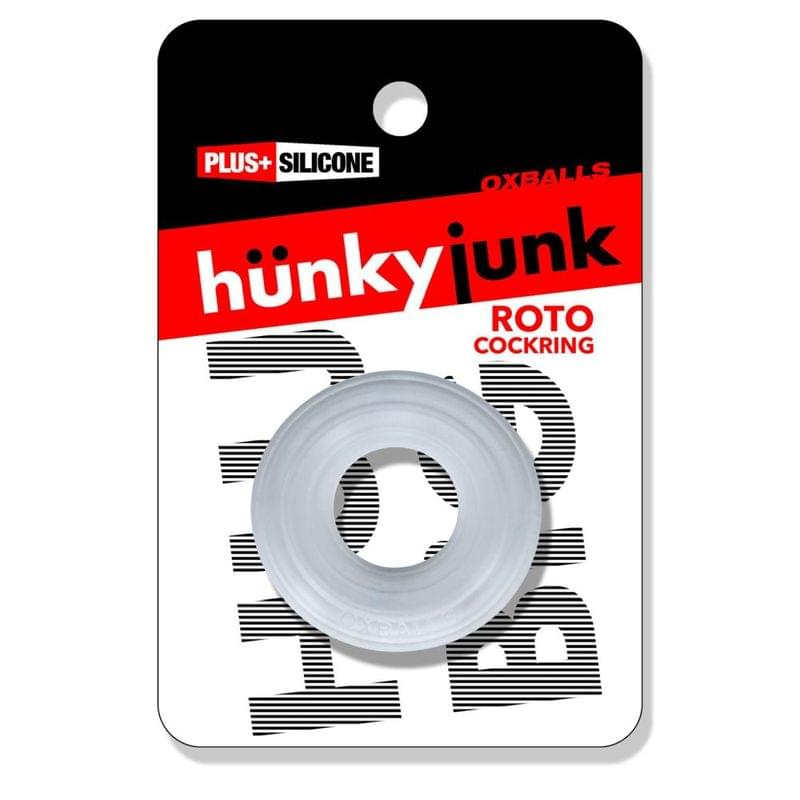 Roto Grooved Gripper Ribbed Cockring Clear by Hunkyjunk from Discreet Intimate Essentials for  Adult Toys, quality products at discount affordable prices.