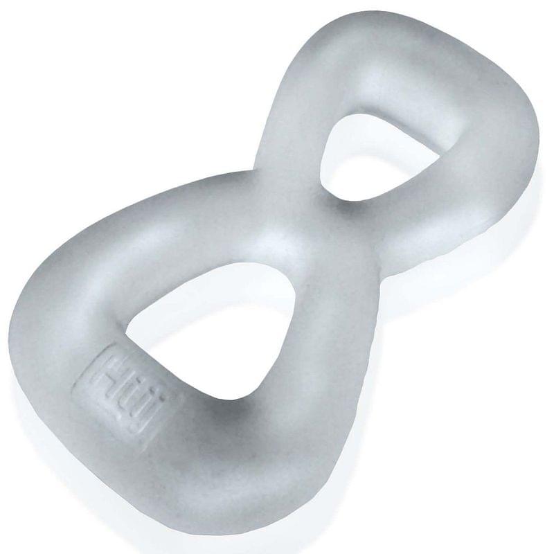 Boomerang Double Cockring Ball Stretcher Clear by Hunkyjunk from Discreet Intimate Essentials for  Adult Toys, quality products at discount affordable prices.