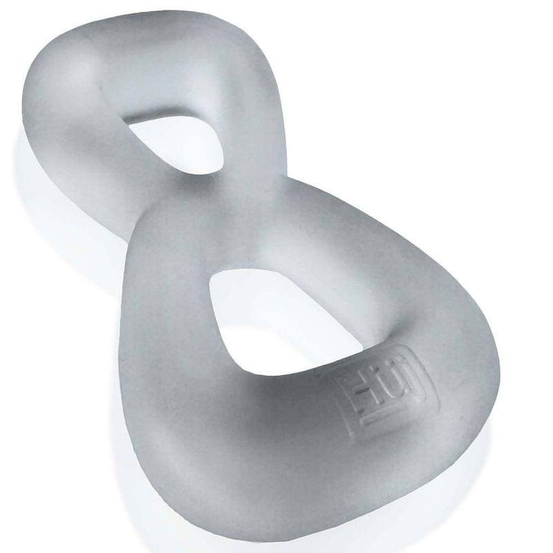 Boomerang Double Cockring Ball Stretcher Clear by Hunkyjunk from Discreet Intimate Essentials for  Adult Toys, quality products at discount affordable prices.