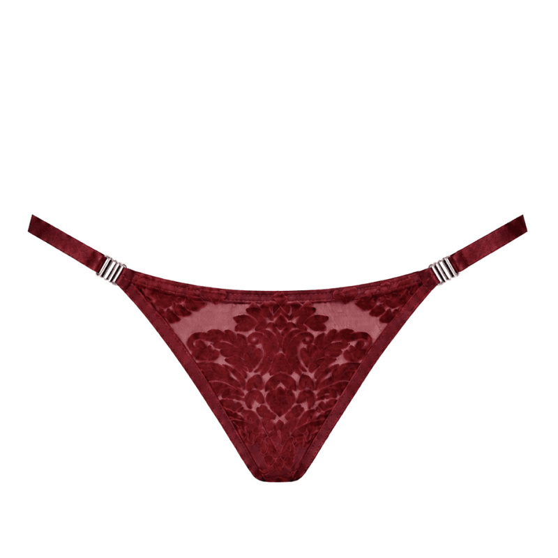 Masquerade Lace Thong Burgundy