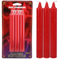 Japanese Drip Candles for wax play - 3-pack of red candles perfect for sensation play and extreme hot wax enjoyment.