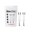 Adam & Eve Eve's Naughty Nipple Clips - Set of 2, adjustable BDSM-style clamps with metal beads for intense stimulation.