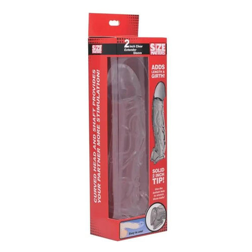 2in Extender Sleeve Clear Size Matters Discreet Intimate Essentials.