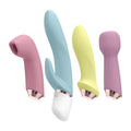 Satisfyer Marvelous Four - 4-in-1 USB Rechargeable Vibes with colorful interchangeable heads for diverse pleasure.