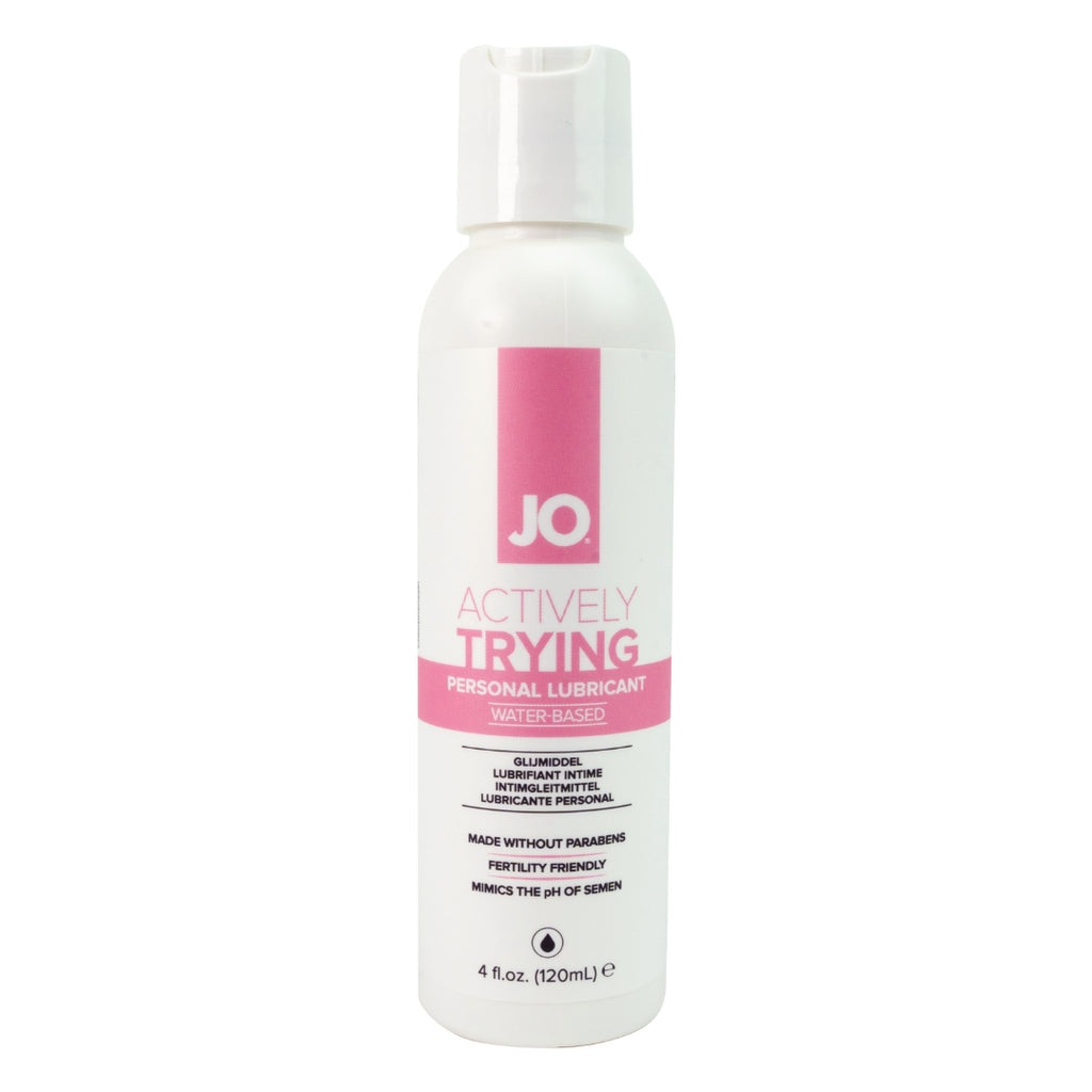 JO Actively Trying water based lubricant 120ml, a fertility friendly lubricant for couples trying to conceive.