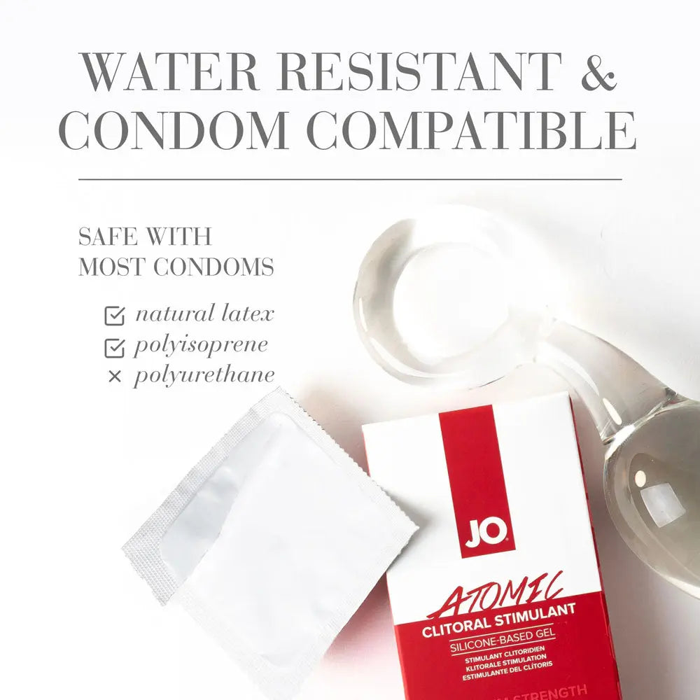 JO Atomic Clitoral Gel - Stimulating Gel for Women - 10 ml Tube JO Discreet Intimate Essentials.