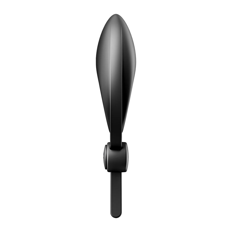 Satisfyer Sniper -  -  Vibrating Adjustable Lasso Cock Ring viewed from the side showcasing its sleek design.