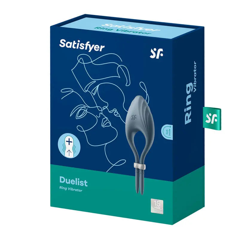 Affordable quality Satisfyer Duelist - Dark  Vibrating Adjustable Lasso Cock Ring  from Satisfyer by Discreet Intimate Essentials with Discreet Delivery 