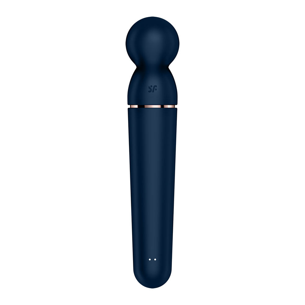 Satisfyer Planet Wand-er in navy, a USB rechargeable massager wand for full-body massages.
