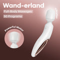 Satisfyer Wand-erland Rose Gold USB rechargeable massage wand with 50 programs and powerful motor for full-body massages.