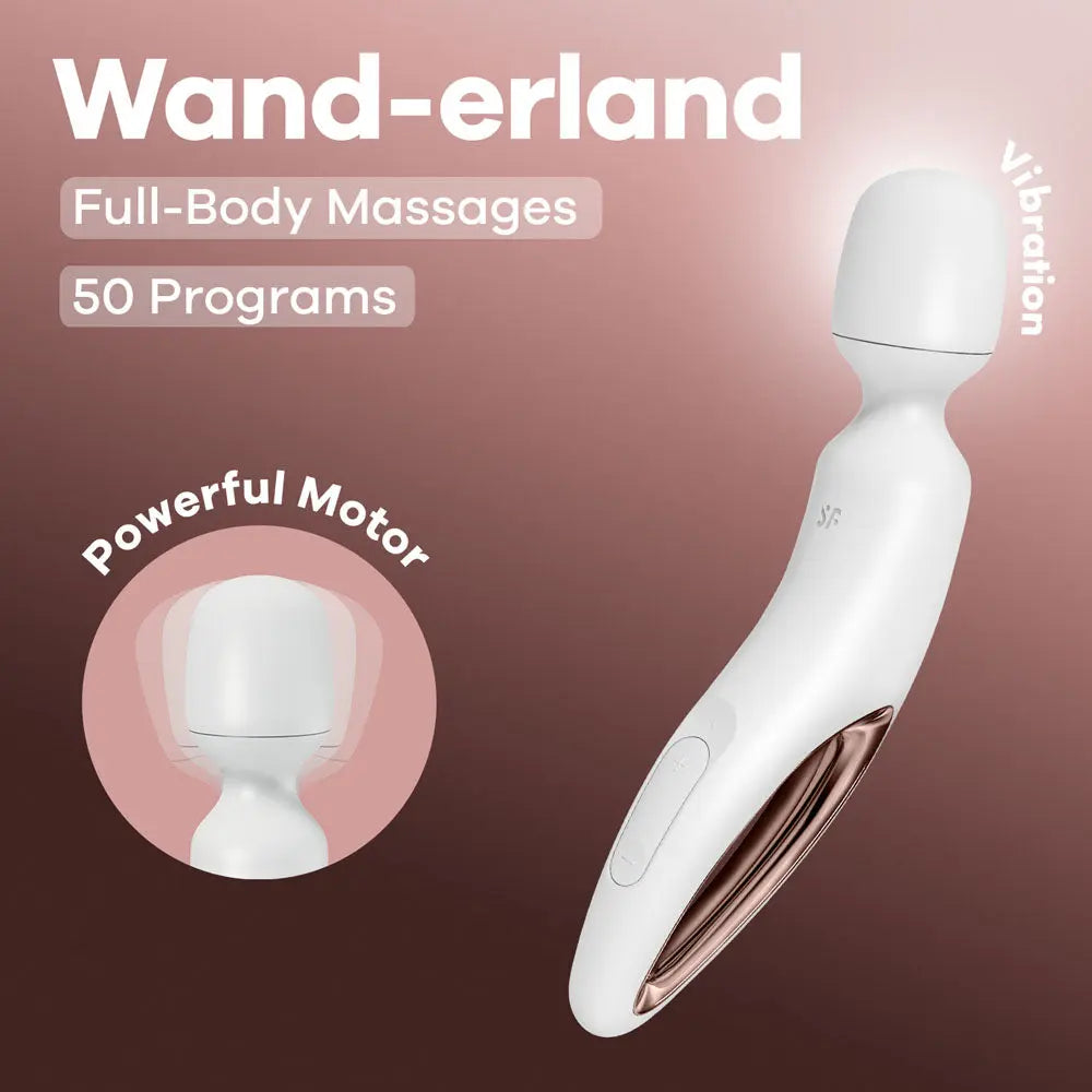 Satisfyer Wand-erland -  - /Rose Gold USB Rechargeable Massage Wand Satisfyer Discreet Intimate Essentials.