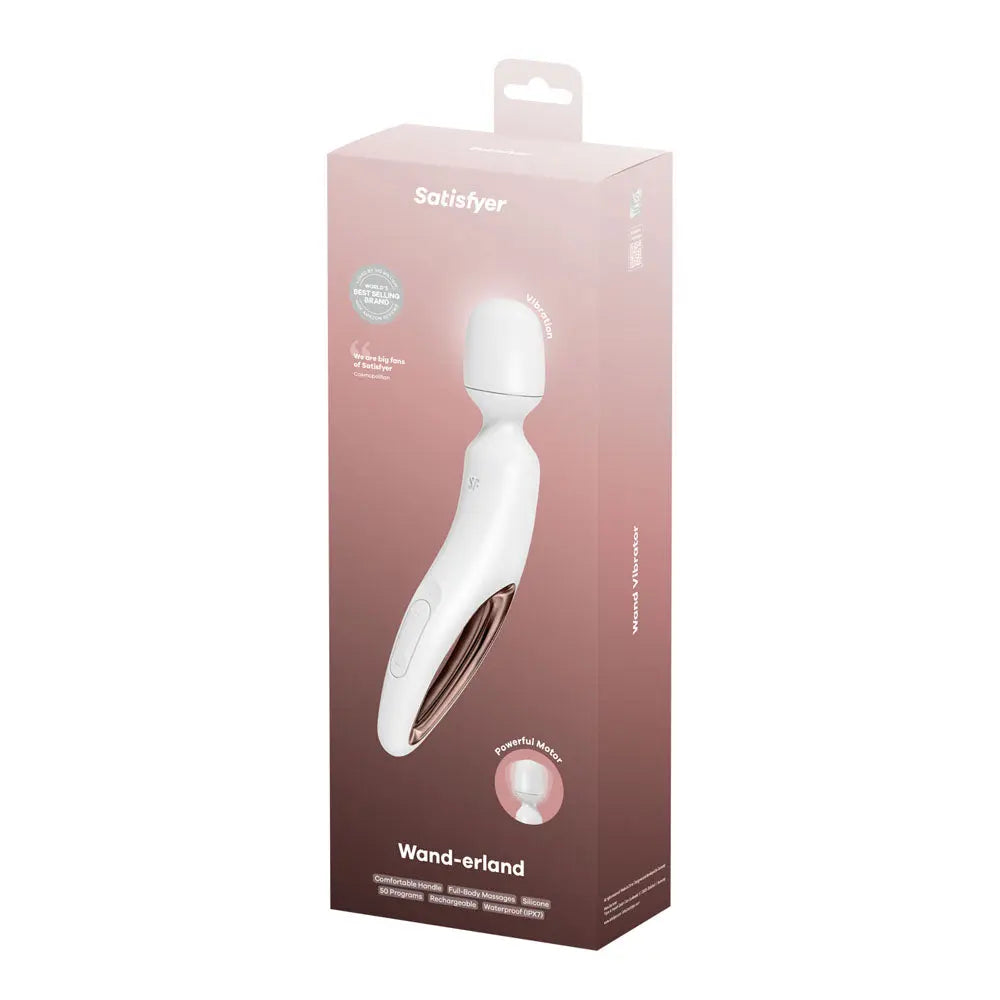 Satisfyer Wand-erland -  - /Rose Gold USB Rechargeable Massage Wand Satisfyer Discreet Intimate Essentials.