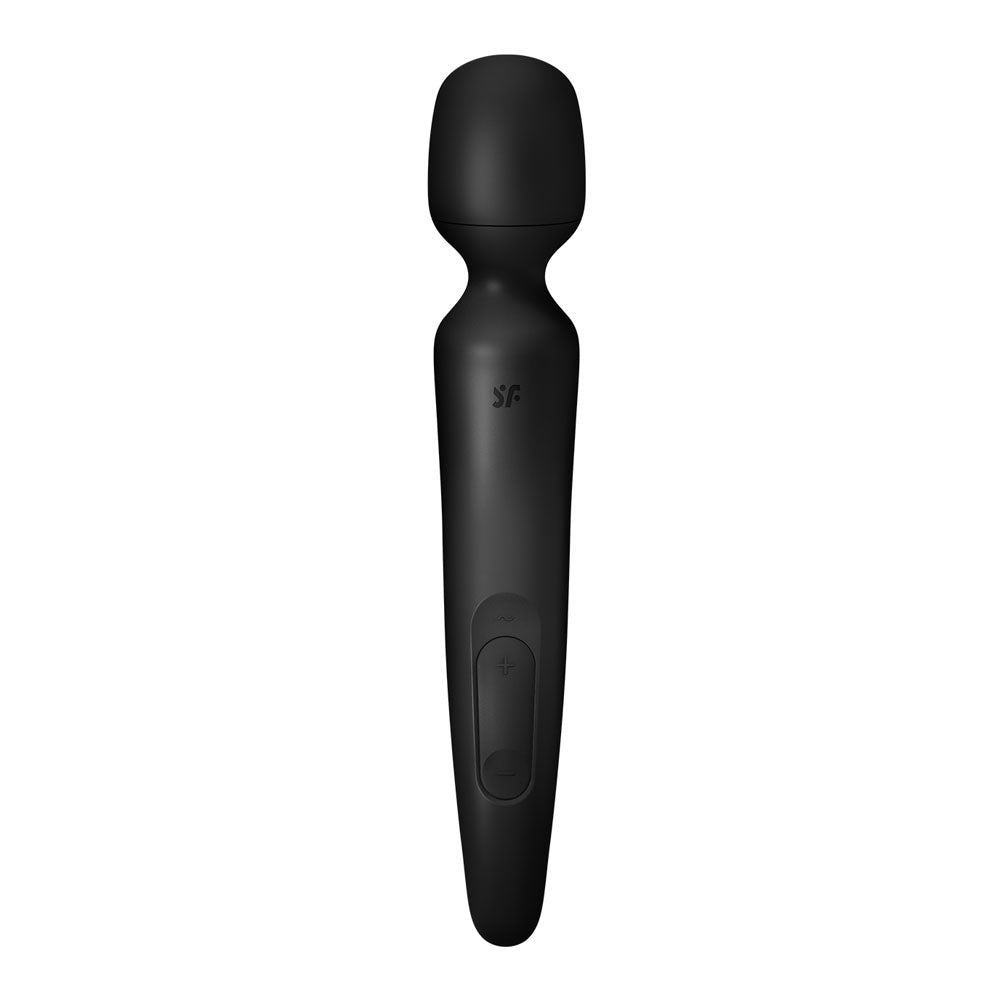 Satisfyer Wand-erland rose gold rechargeable massage wand with USB rechargeable feature and ergonomic design.