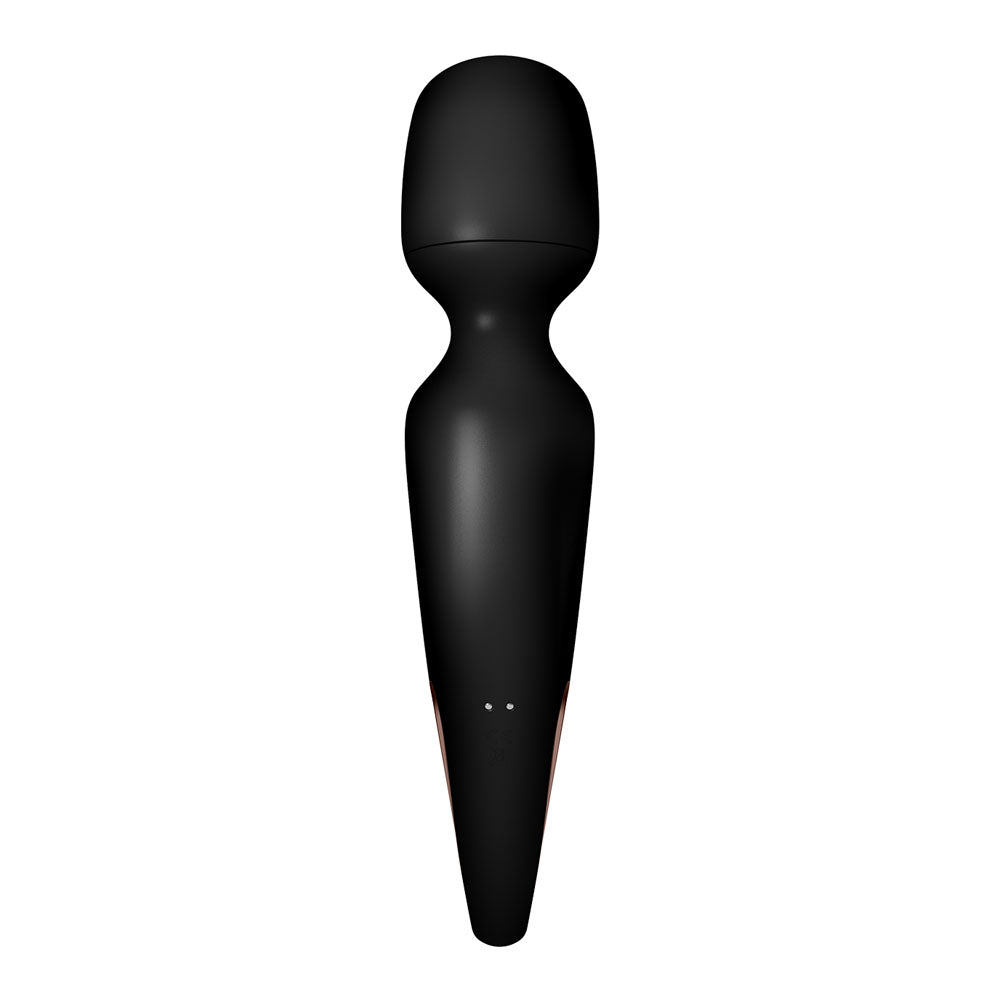 Satisfyer Wand-erland - Rose Gold USB Rechargeable Massage Wand, sleek design for ultimate relaxation, rose gold rechargeable massage wand.