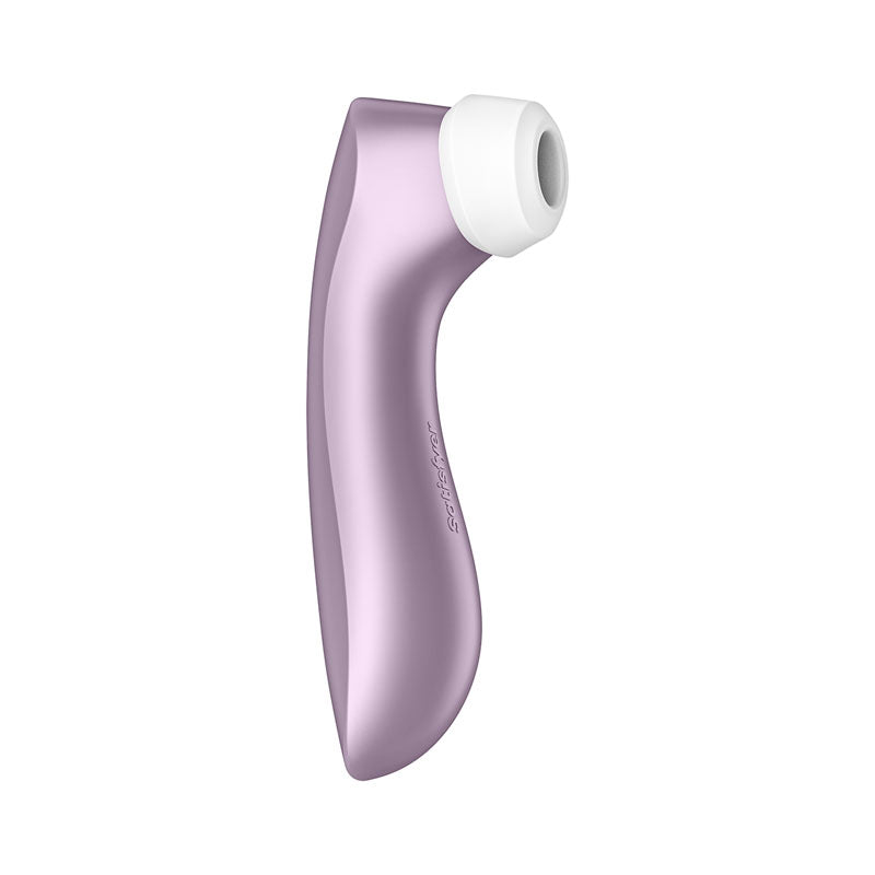Satisfyer Pro 2+  -  Touch-Free USB-Rechargeable Clitoral Stimulator with Vibration in a sleek design.