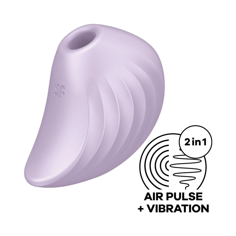 Satisfyer Pearl Diver - Violet - Violet USB Rechargeable Air Pulsation Stimulator for enhanced pleasure with air pulse and vibration.