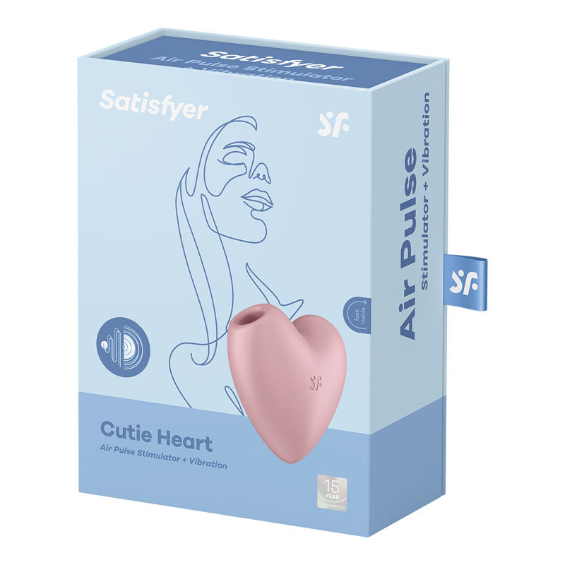 Satisfyer Cutie Heart - Light  - Light  USB Rechargeable Air Pulsation Stimulator with Vibration