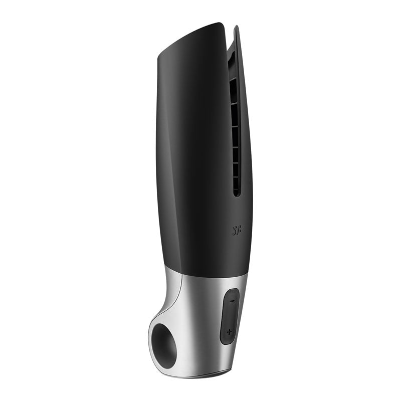 Satisfyer Power Masturbator - USB rechargeable app controlled vibrating masturbator for enhanced pleasure.