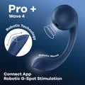 Satisfyer Pro+ Wave 4 USB rechargeable air pulse vibrator with advanced Robotic Technology and G-spot stimulation.