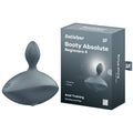 Satisfyer Booty Absolute Beginners 4 - Grey USB Rechargeable Vibrating Butt Plug with packaging.