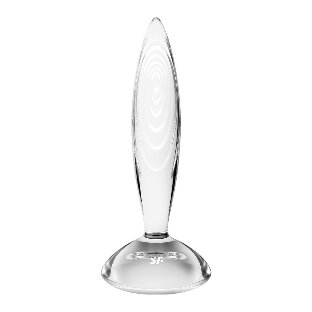 Satisfyer Sparkling Crystal glass butt plug with a sleek design, perfect for enhancing pleasure.
