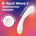 Satisfyer G-Spot Wave 2 -  -  23.6 cm USB Rechargeable Flicking Tip Vibrator with realistic finger touch and flexible shaft.