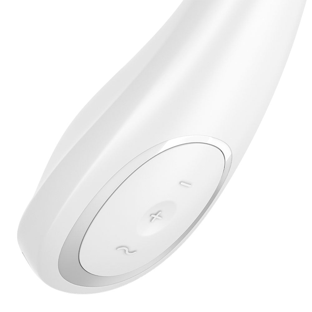 Satisfyer G-Spot Wave 2 -  -  23.6 cm USB Rechargeable Flicking Tip Vibrator control buttons close-up for pleasure customization.