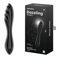 Satisfyer Dazzling Crystal 1 -  -  Glass Double Ended Dildo with temperature play features and sleek black design.