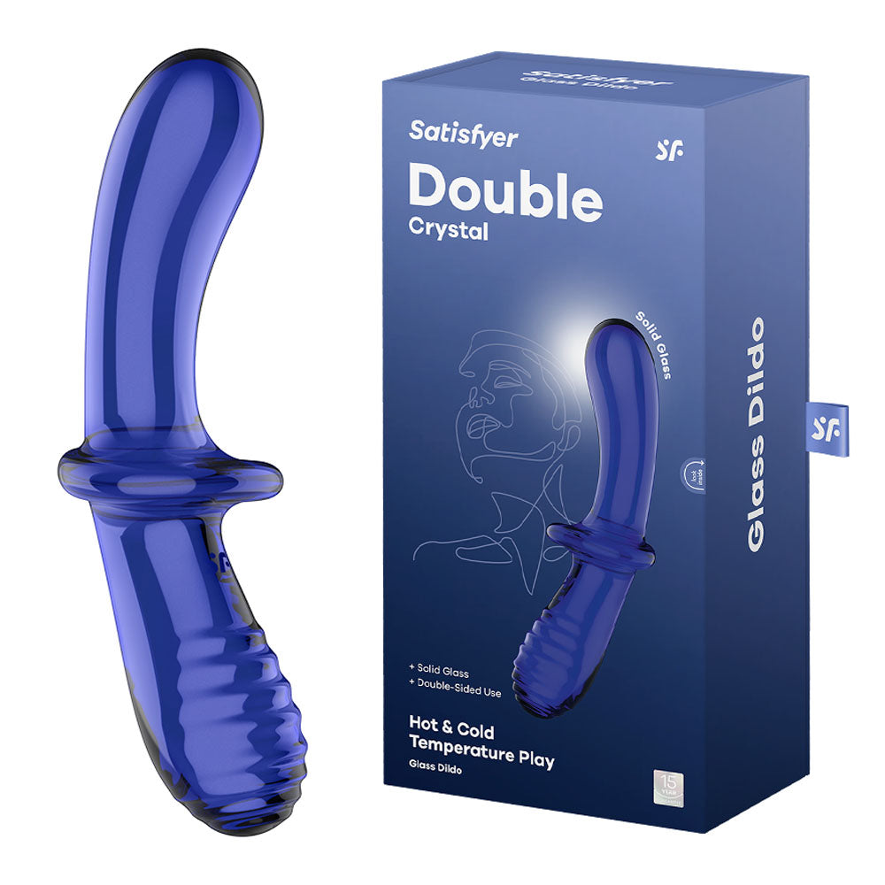 Satisfyer Double Crystal -  -  Glass Double Ended Dildo for intimate essentials for her and temperature play.