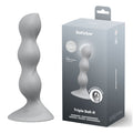 Satisfyer Triple Ball-R - Grey - Grey 18 cm Beaded and Weighted Dildo with packaging.