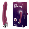 Satisfyer Spinning Vibe 1 -  -  17.8 cm USB Rechargeable Rotating Vibrator packaging and product view.