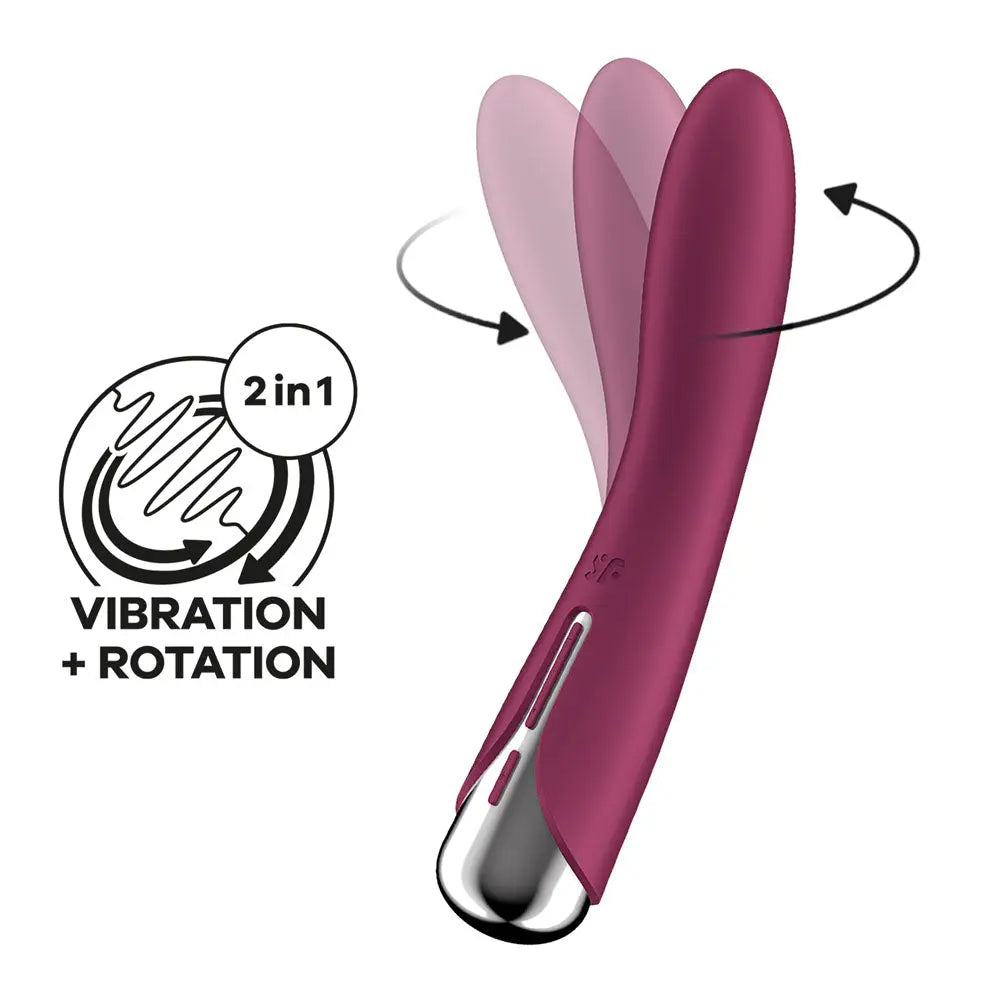 Satisfyer Spinning Vibe 1 -  -  17.8 cm USB Rechargeable Rotating Vibrator Satisfyer Discreet Intimate Essentials.