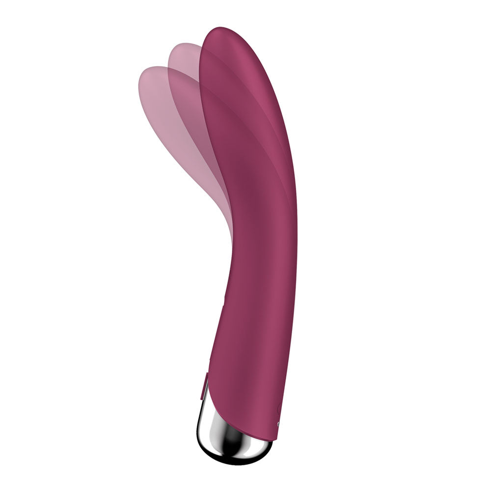 Satisfyer Spinning Vibe 1 -  -  17.8 cm USB Rechargeable Rotating Vibrator in a sleek design with flexible body.