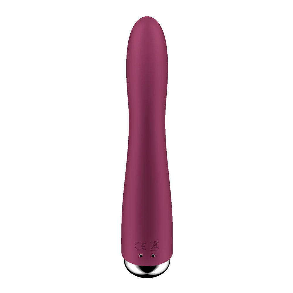 Satisfyer Spinning Vibe 1 -  -  17.8 cm USB Rechargeable Rotating Vibrator in vibrant color, perfect for intimate essentials for her.