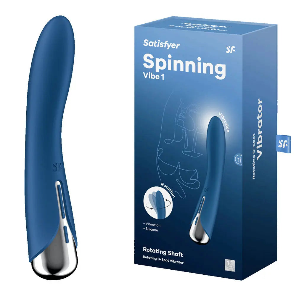 Satisfyer Spinning Vibe 1 -  -  17.8 cm USB Rechargeable Rotating Vibrator Satisfyer Discreet Intimate Essentials.