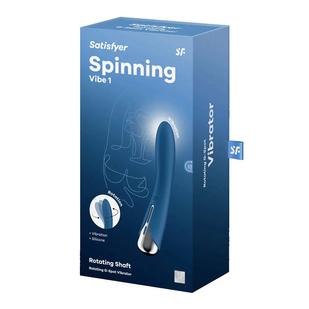 Satisfyer Spinning Vibe 1 -  -  17.8 cm USB Rechargeable Rotating Vibrator Satisfyer Discreet Intimate Essentials.