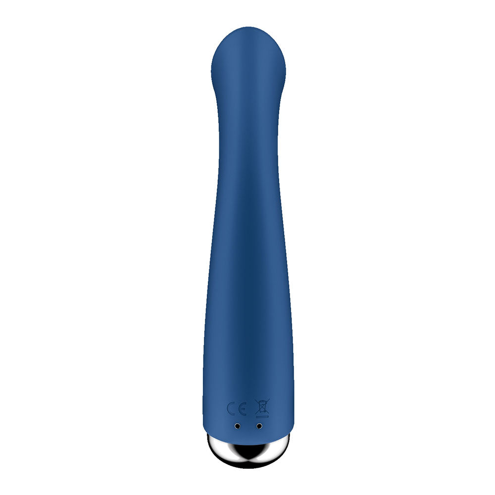 Satisfyer Spinning G-Spot 1 -  -  16.5 cm USB Rechargeable Rotating Vibrator in blue color.